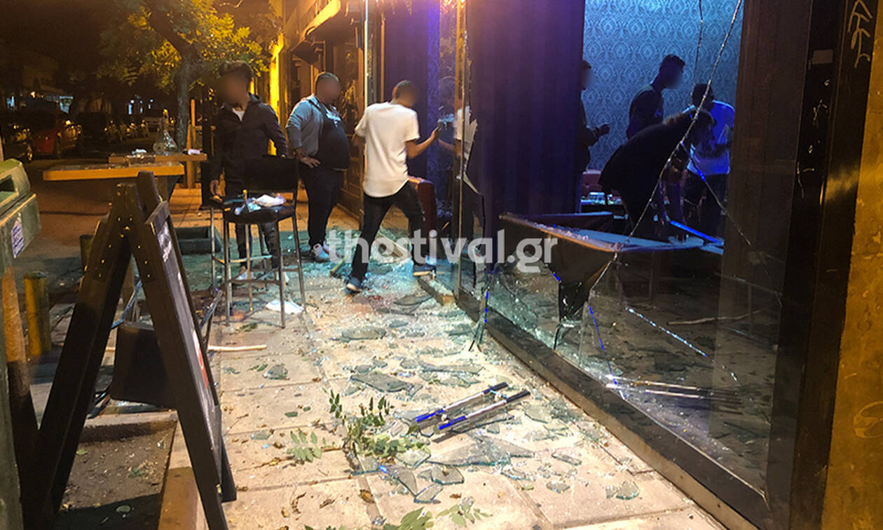 Γυαλιά - καρφιά μπαρ στη Θεσσαλονίκη: Του έβρισε τη γυναίκα και ακολούθησε σύρραξη (pics-vids)