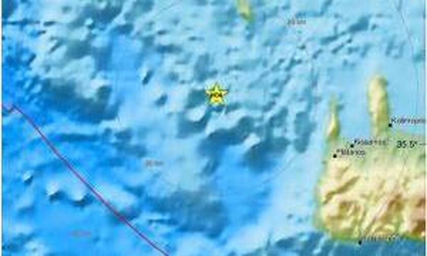 Strong earthquake 20 klm south of Antikythira