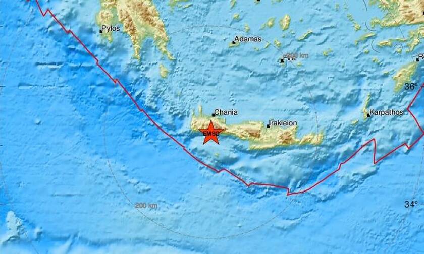 Σεισμός στην Κρήτη: Νέες σεισμικές δονήσεις νότια των Χανίων (pics)