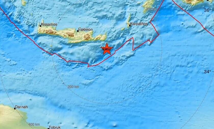 Σεισμός ΤΩΡΑ στην ανατολική Κρήτη - Αισθητός σε αρκετές περιοχές (pics)