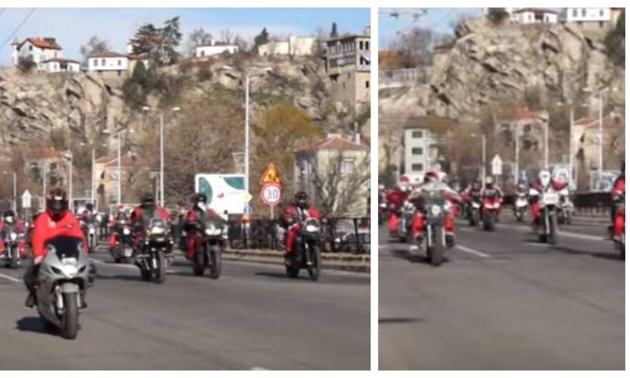 Βίντεο: Άγιοι Βασίληδες-easy riders πλημμύρισαν τους δρόμους της Βουλγαρίας και μοίρασαν δώρα 