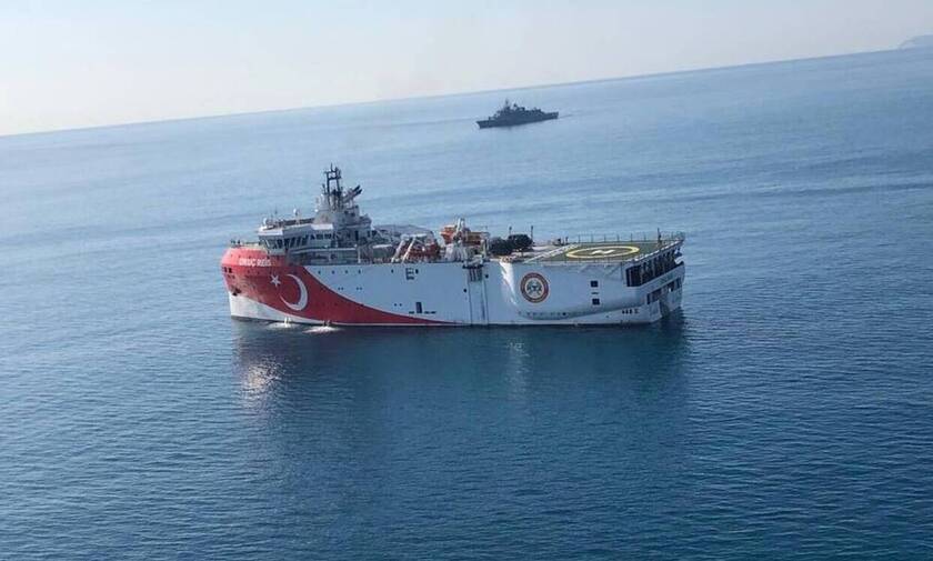 Turkish exploration vessel 'ORUC REIS' at extreme SE edge of Athens' FIR