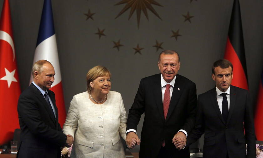 Συρία: Μέρκελ και Μακρόν καλούν Ερντογάν και Πούτιν για πολιτική λύση