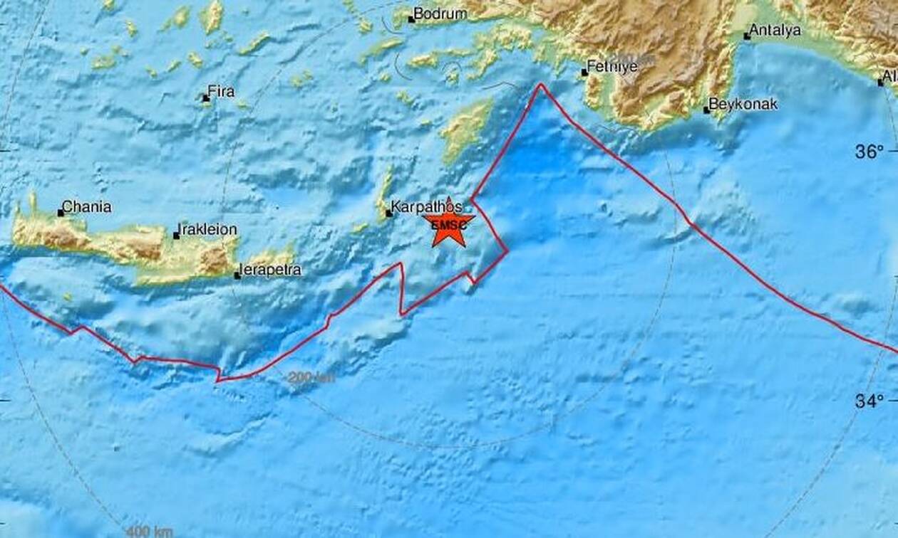 Σεισμός ανατολικά της Καρπάθου (pics)