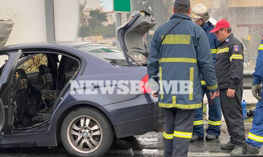 «Κόλαση» στην Εθνική Οδό Αθηνών-Λαμίας - Φωτιά σε αυτοκίνητο με υγραέριο - Μεγάλο μποτιλιάρισμα