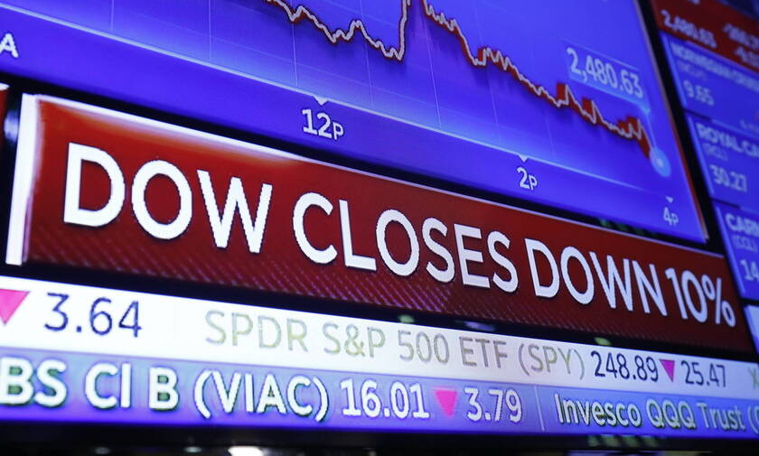 Πανικός από τον κοροναϊό στη Wall Street: Πτώση 10% στον Dow Jones - Καταρρέει η τιμή του πετρελαίου