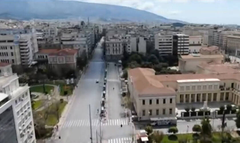 Κορονοϊός – Συγκλονιστικό βίντεο: Πόλη-«φάντασμα» η Αθήνα – Δείτε την πρωτεύουσα μέσω drone