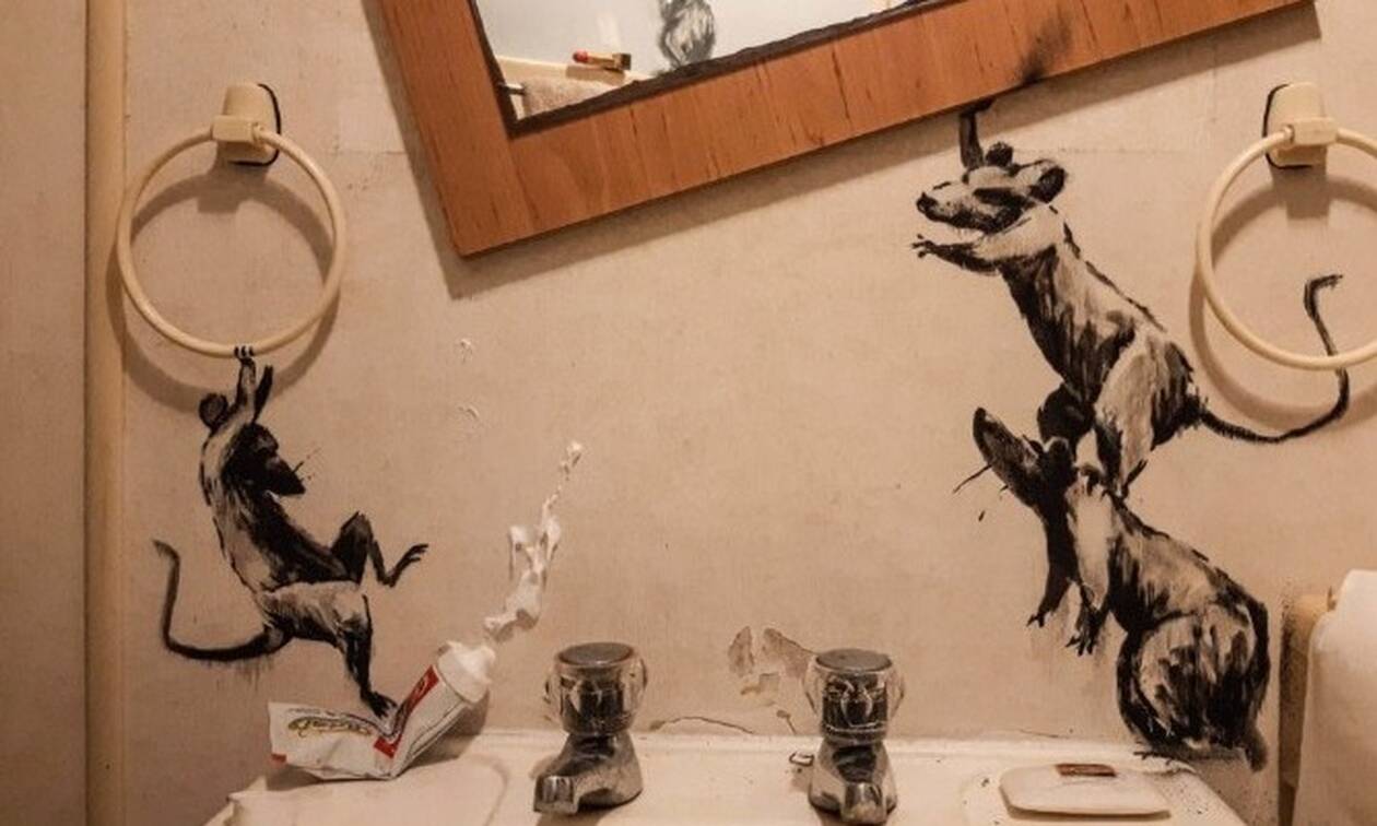 Απίστευτες δημιουργίες του Banksy στο μπάνιο του σπιτιού (photos)