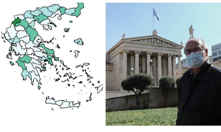 Ο χάρτης του κορονοϊού στην Ελλάδα: Ποιες περιοχές δεν έχουν κρούσματα - Ο «κόκκινος» νομός