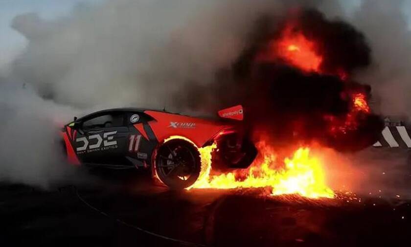 Αν είναι δυνατόν: Έκαψε μία Lamborghini Huracan και πανηγυρίζει