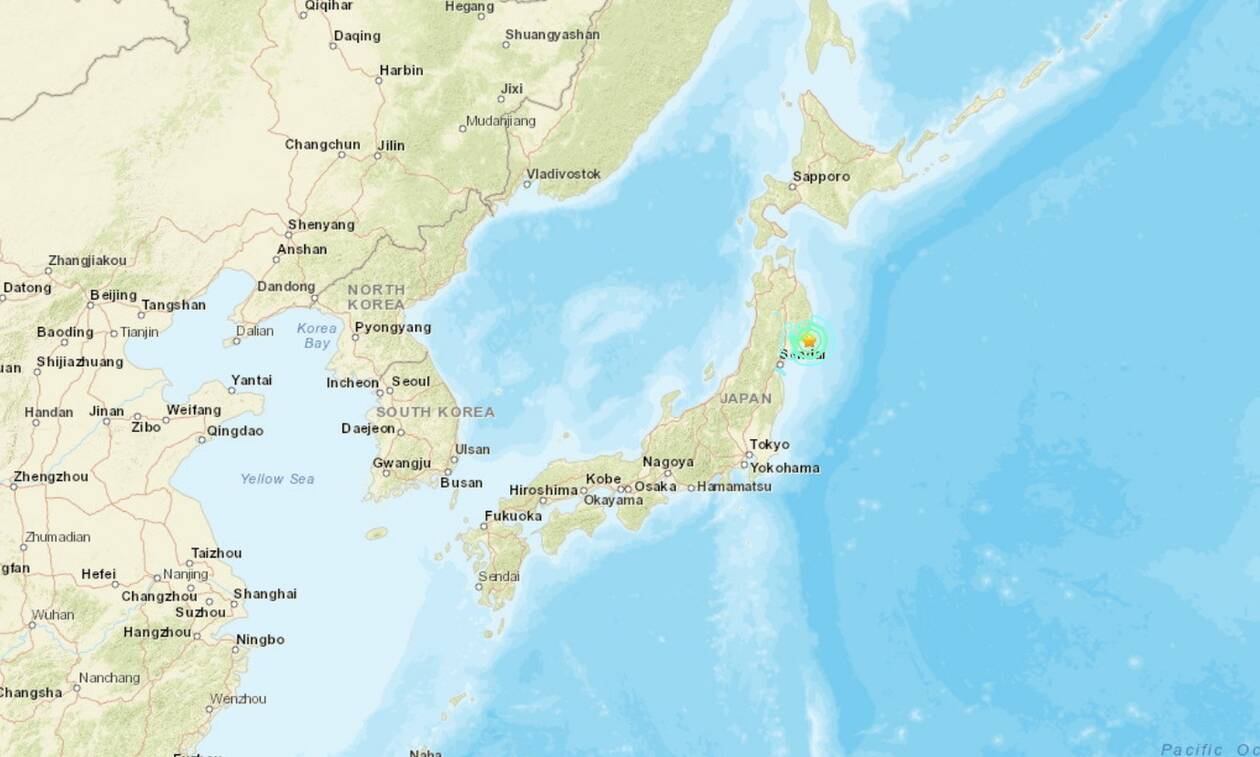 Ισχυρός σεισμός 6,4 Ρίχτερ στα ανοικτά των ανατολικών ακτών της Ιαπωνίας