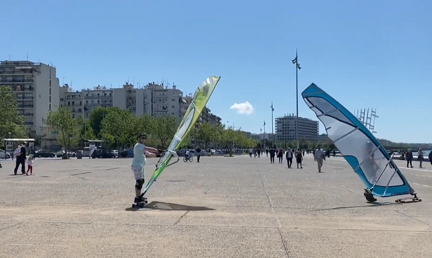 Κορονοϊός - Θεσσαλονίκη: Windsurfers βγήκαν στη στεριά! (vid)
