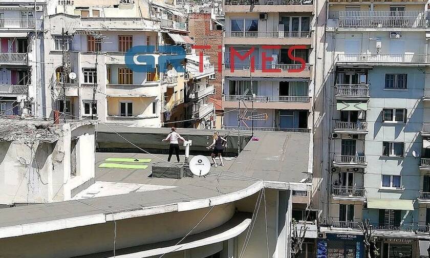 Θεσσαλονίκη: Πρωτομαγιά με ψησταριές και γυμναστική στις ταράτσες (pics+vid)