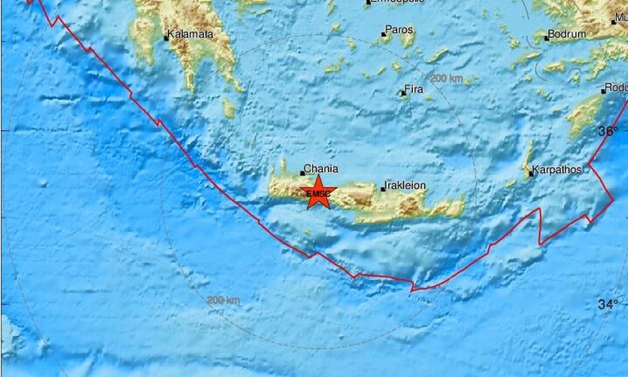 Σεισμός στην Κρήτη - Σεισμική δόνηση κοντά στα Σφακιά (pics)