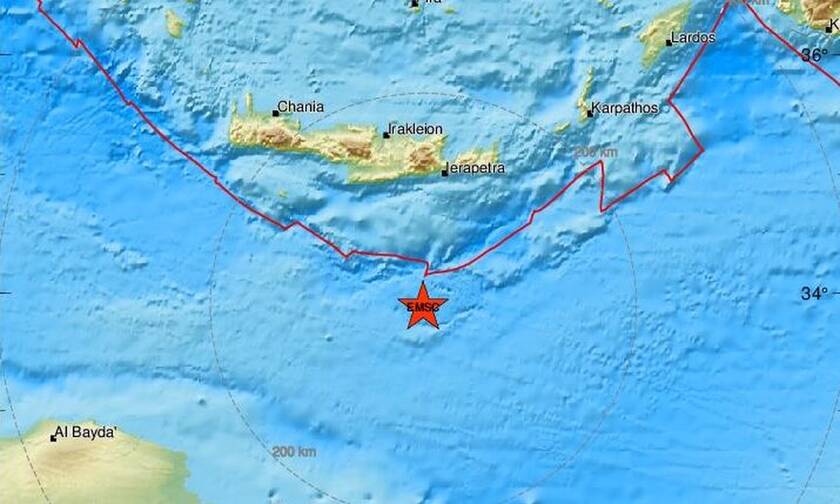 Νέος σεισμός νότια της Κρήτης (pics)