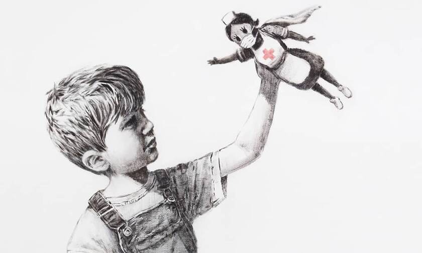 Banksy: Το νέο του έργο είναι εμπνευσμένο από τον κορονοϊό και έχει ήδη γίνει viral (pics)