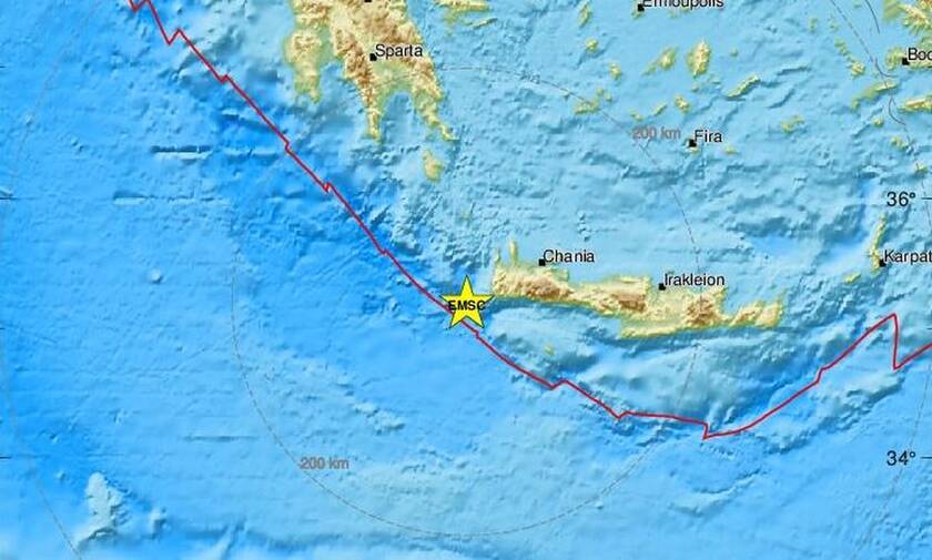 Σεισμός δυτικά της Κρήτης (pics)