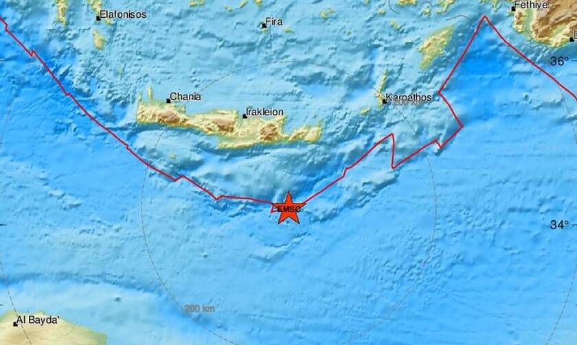 Σεισμός: Νέα σεισμική δόνηση νότια της Κρήτης