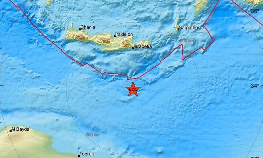 Σεισμός κοντά στην Κρήτη: Ισχυρή σεισμική δόνηση νότια της Ιεράπετρας (pics)