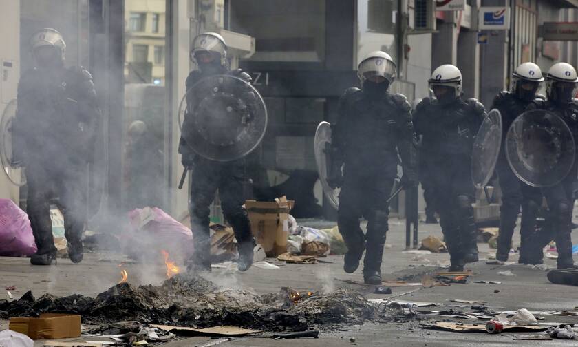Ταραχές στις Βρυξέλλες μετά τη λήξη της μεγάλης αντιρατσιστικής διαδήλωσης