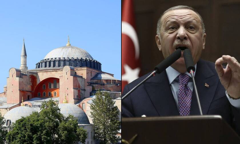 Προκλητικός ο Ερντογάν: Δεν θα πάρουμε την άδειά σας, για να κάνουμε τζαμί την Αγιά Σοφιά