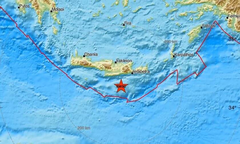 Σεισμός ΤΩΡΑ νότια της Κρήτης (pics)