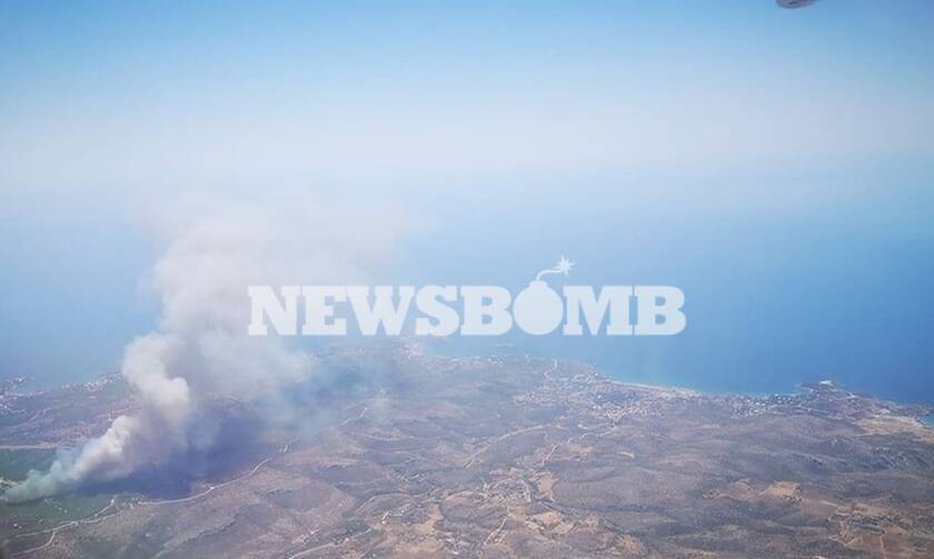 Φωτιά στο Λαύριο - Οι πρώτες εικόνες από την πυρκαγιά