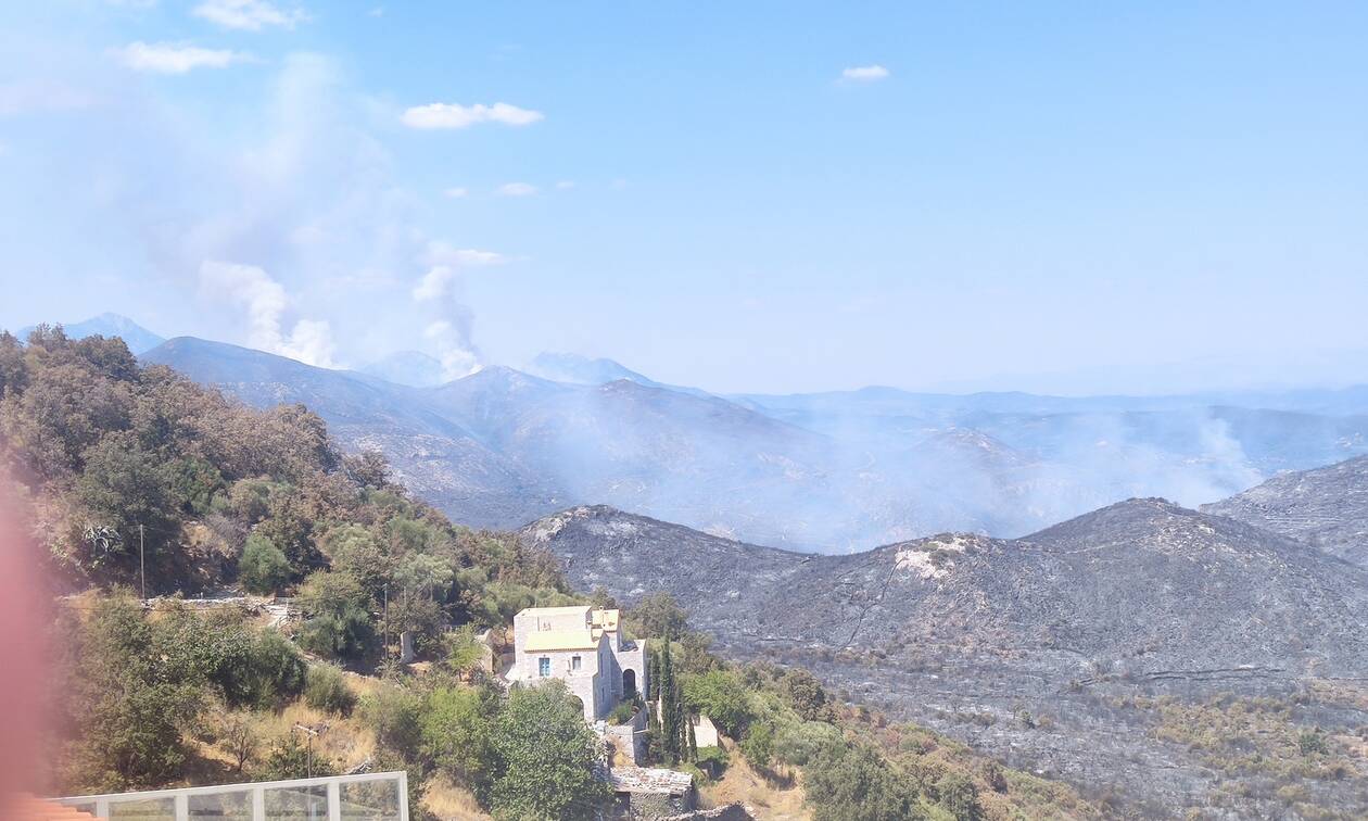 Φωτιά Λακωνία: Εικόνες Αποκάλυψης στην Ανατολική Μάνη - Στάχτη πάνω από 40.000 στρέμματα