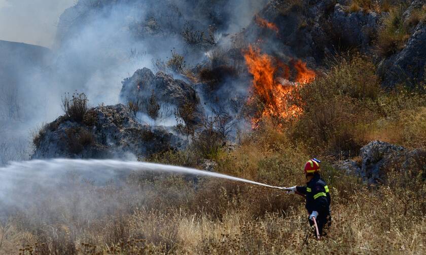 Θεσσαλονίκη: Φωτιά μαίνεται στον Λαγκαδά