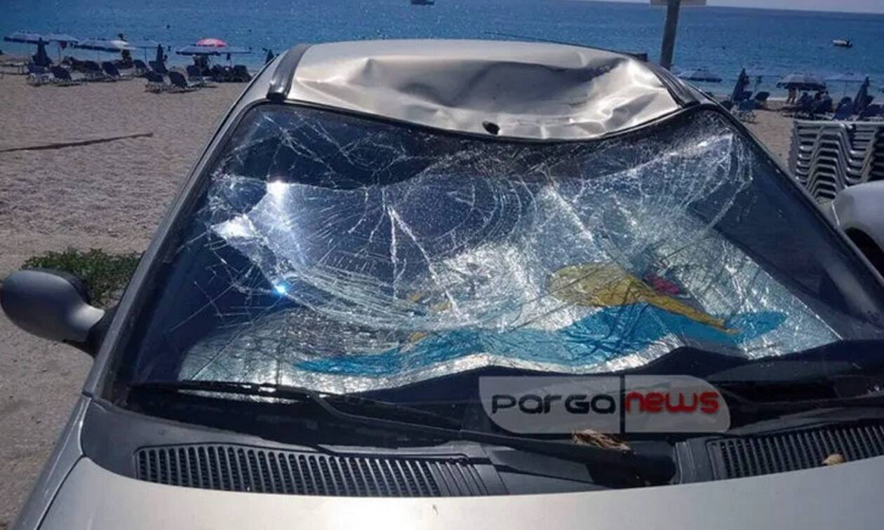 Πάργα: Αθλητής «παραπέντε» προσγειώθηκε πάνω σε αυτοκίνητο (pics)