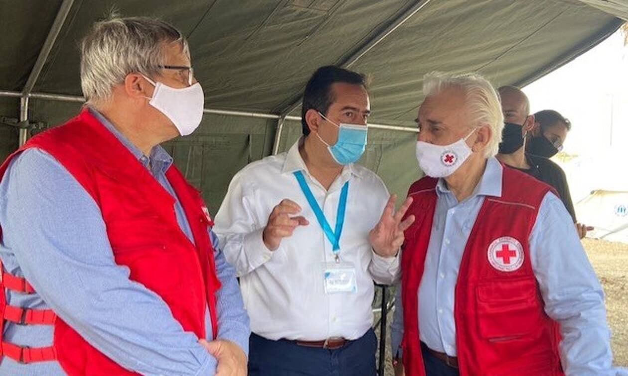Ερυθρός Σταυρός: Στη Μυτιλήνη ο πρόεδρος Αντώνης Αυγερινός - «Είμαστε εδώ για να βοηθήσουμε»