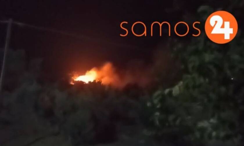 Φωτιά κοντά στο ΚΥΤ της Σάμου - Συναγερμός στην Πυροσβεστική