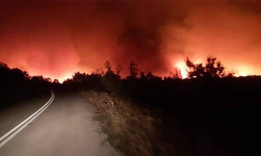 Φωτιά στον Έβρο: Ολονύχτια μάχη με τις φλόγες σε Μελία και Νίψα