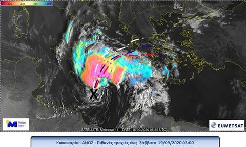 Κακοκαιρία «Ιανός»: Δείτε πώς στροβιλίζεται ο μεσογειακός κυκλώνας (vid)