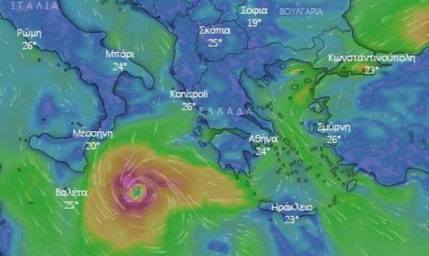 Κακοκαιρία «Ιανός»: Δείτε LIVE την πορεία του - Προ των πυλών ο μεσογειακός κυκλώνας