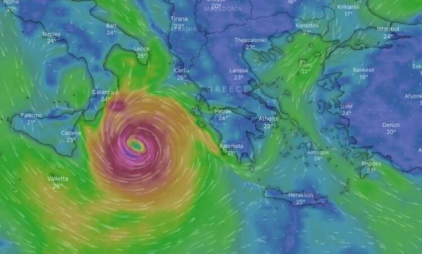 Κακοκαιρία «Ιανός»: Ποιες περιοχές βρίσκονται στο «μάτι» του μεσογειακού κυκλώνα