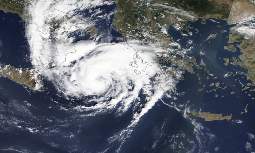 Κακοκαιρία «Ιανός»: Αυτή είναι η τελευταία δορυφορική φωτογραφία του κυκλώνα