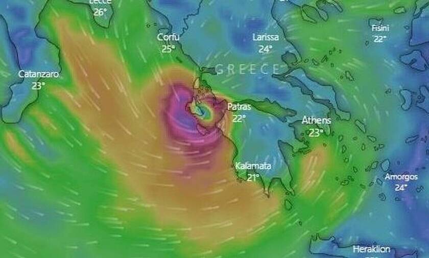 Κακοκαιρία «Ιανός»: Δείτε Live την πορεία του μεσογειακού κυκλώνα