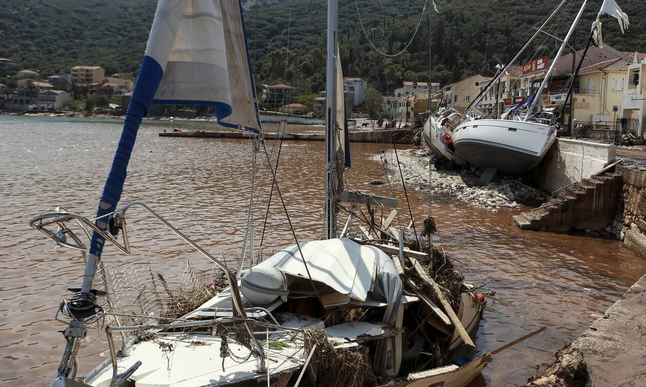 Ο «Ιανός» σάρωσε την Ιθάκη: Ένας τραυματίας και 41 σκάφη βυθίστηκαν ή υπέστησαν ζημιές