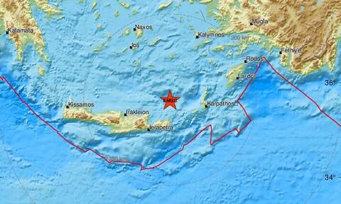 Σεισμός στην Κρήτη - Βόρεια της Σητείας το επίκεντρο (pics)