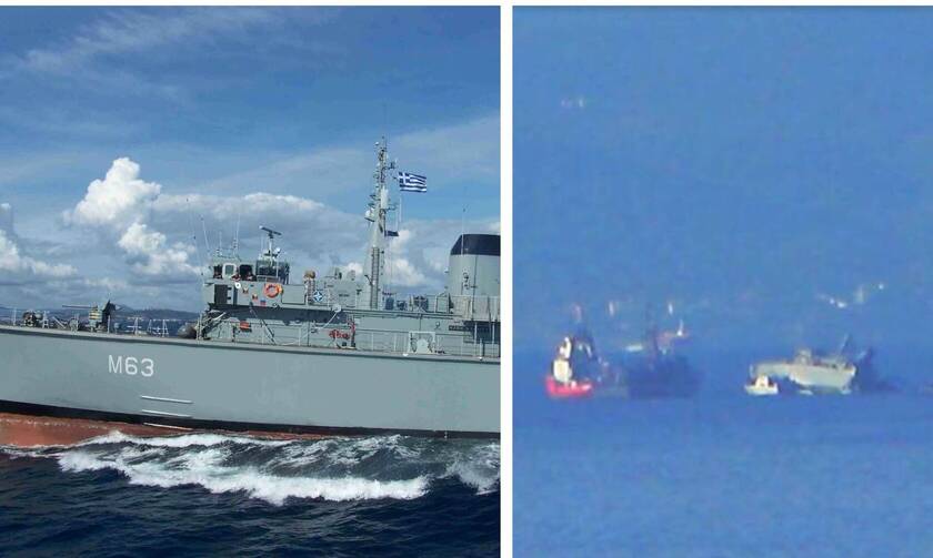 Σύγκρουση πλοίων στον Πειραιά: Kόπηκε στα δυο το πολεμικό πλοίο «Καλλιστώ» 