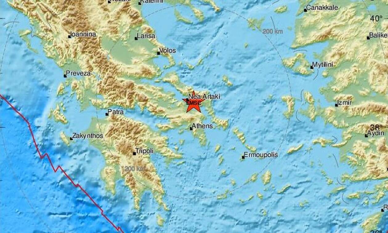 Σεισμός ΤΩΡΑ κοντά στη Χαλκίδα - Αισθητός και στην Αττική