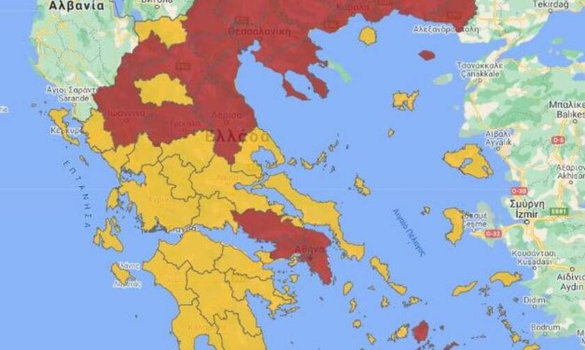 Κορονοϊός: Σε τρεις ζώνες χωρίζεται η Ελλάδα - Στο «κόκκινο» και η Μαγνησία
