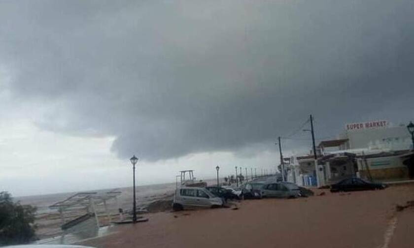 Κρήτη - Κακοκαιρία : Έφτασε τα 100 χιλιοστά το ύψος βροχής - Πότε υποχωρούν τα φαινόμενα