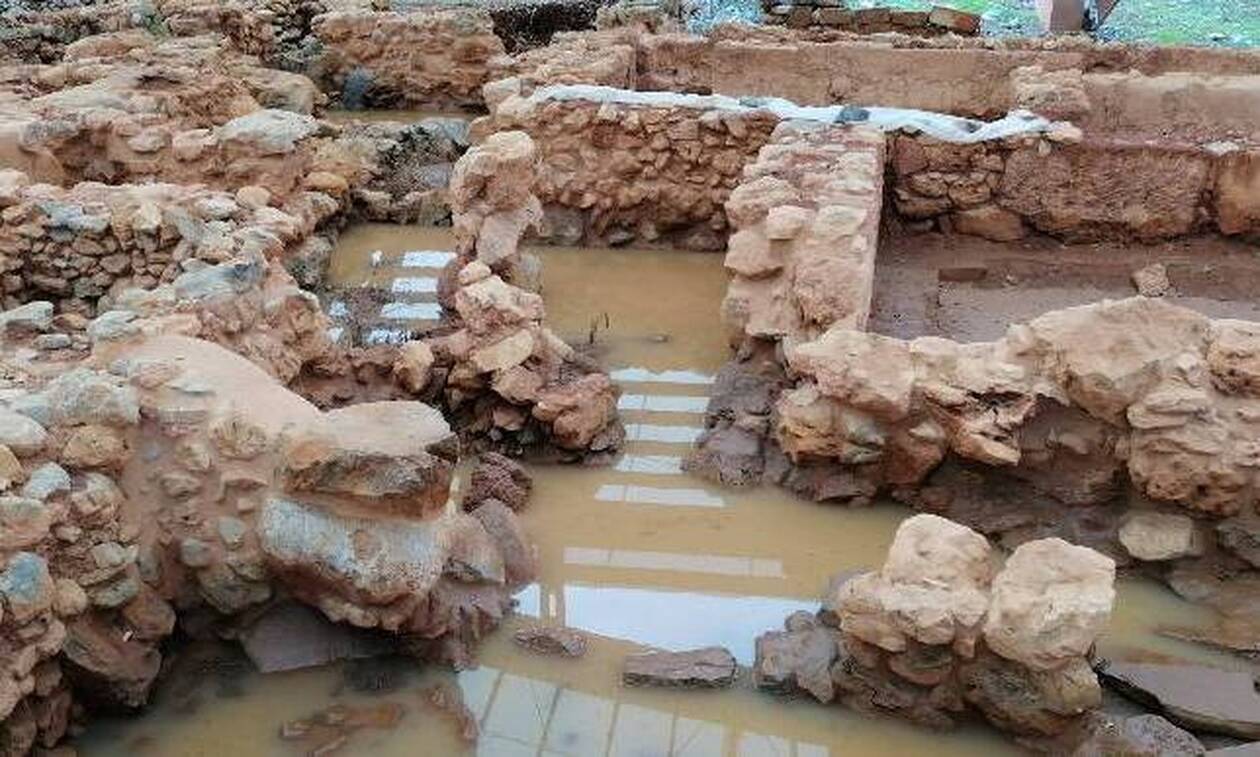 Κακοκαιρία - Κρήτη: Πλημμύρισε ο αρχαιολογικός χώρος στα Μάλια
