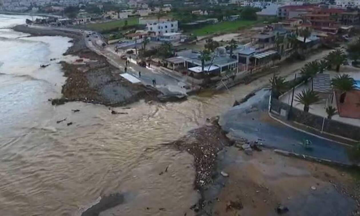 Κακοκαιρία - Γούβες: Εικόνες από drone αποτυπώνουν το μέγεθος της καταστροφής