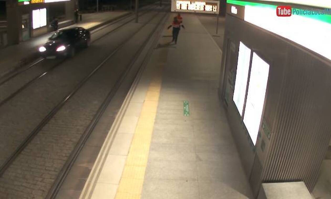 Απίστευτο αλλά αληθινό: Μεθυσμένη οδηγεί πάνω σε ράγες τρένου! (video)