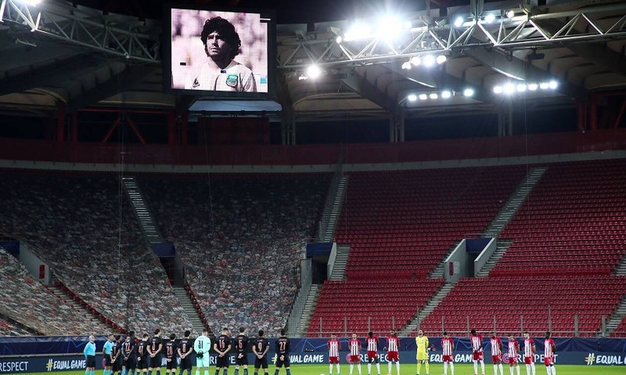 Champions League - Ολυμπιακός: Ενός λεπτού σιγή στη μνήμη του Ντιέγκο Μαραντόνα