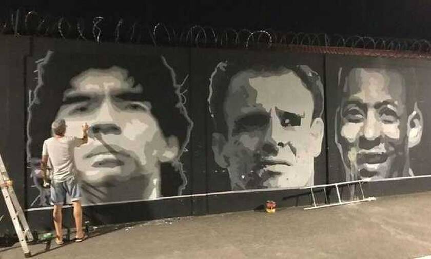 Ιεροσυλία: Βεβήλωσαν γκράφιτι του Ντιέγκο Μαραντόνα