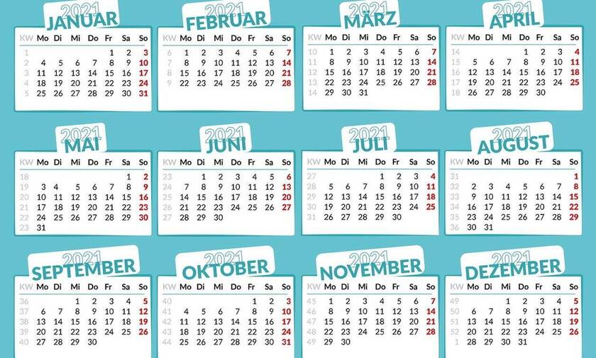 Αργίες 2021: Πότε «πέφτουν» τα τριήμερα της νέας χρονιάς